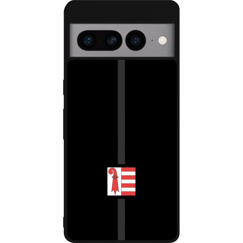 Google Pixel 7 Pro Case Hülle - Silikon schwarz Kanton JU schwarz