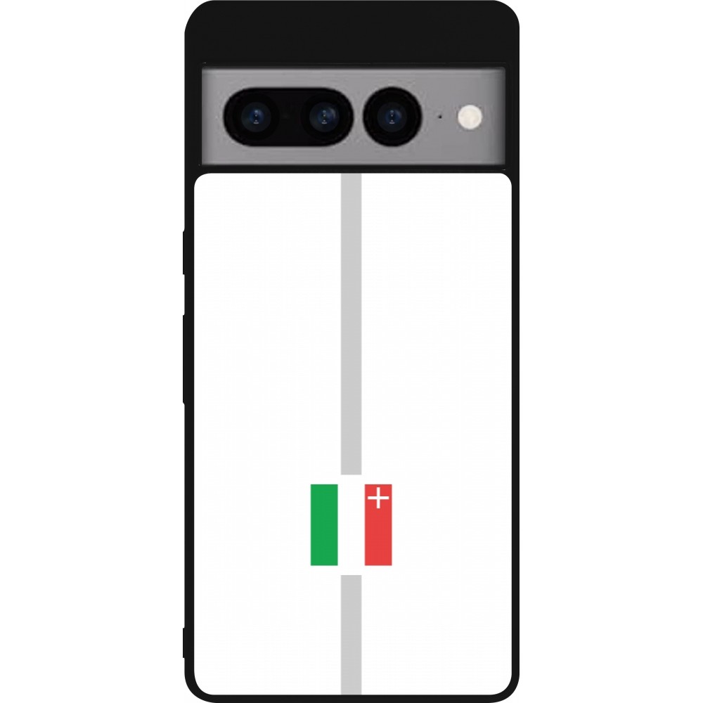 Google Pixel 7 Pro Case Hülle - Silikon schwarz Kanton NE weiss
