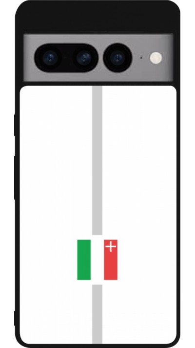 Google Pixel 7 Pro Case Hülle - Silikon schwarz Kanton NE weiss