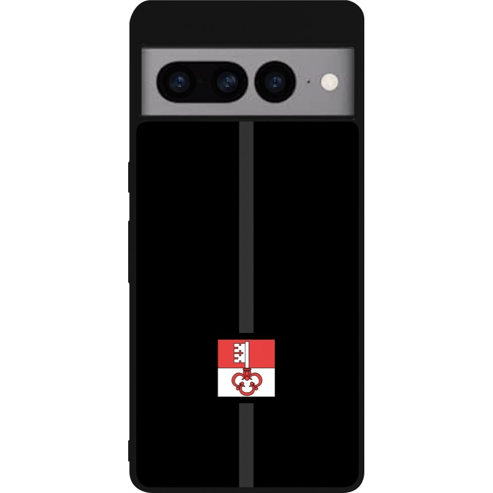 Google Pixel 7 Pro Case Hülle - Silikon schwarz Kanton OW schwarz