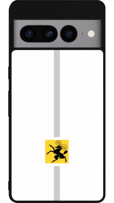 Google Pixel 7 Pro Case Hülle - Silikon schwarz Kanton SH weiss