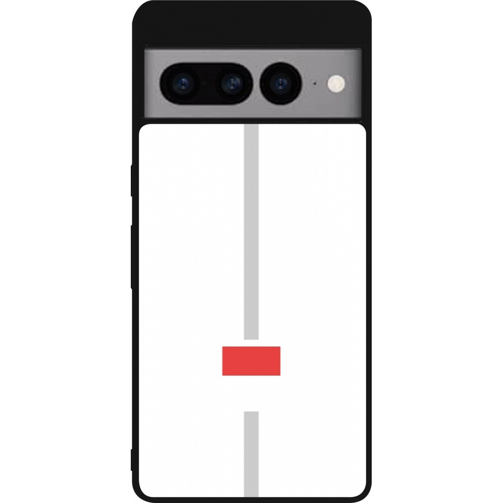 Google Pixel 7 Pro Case Hülle - Silikon schwarz Kanton SO weiss