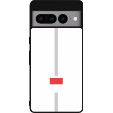 Google Pixel 7 Pro Case Hülle - Silikon schwarz Kanton SO weiss