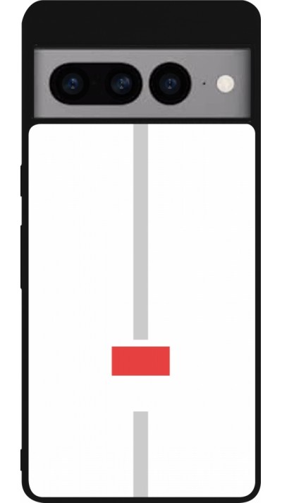 Google Pixel 7 Pro Case Hülle - Silikon schwarz Kanton SO weiss