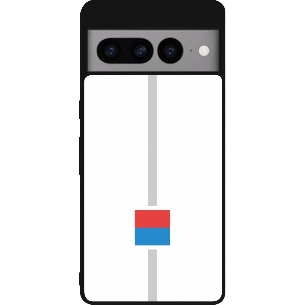 Google Pixel 7 Pro Case Hülle - Silikon schwarz Kanton TI weiss