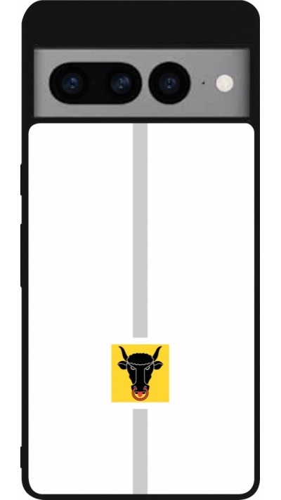 Google Pixel 7 Pro Case Hülle - Silikon schwarz Kanton UR weiss