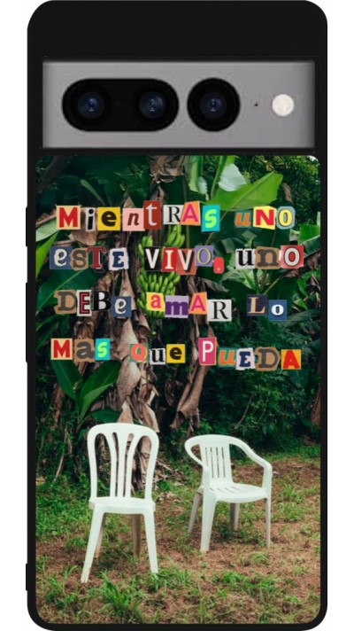 Google Pixel 7 Pro Case Hülle - Silikon schwarz Chairs DTMF