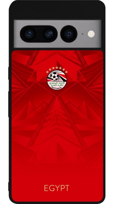 Coque Google Pixel 7 Pro - Silicone rigide noir Maillot de football E?gypte 2026 personnalisable