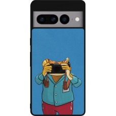 Google Pixel 7 Pro Case Hülle - Silikon schwarz Frog with camera DTMF