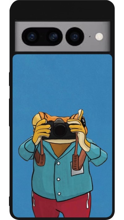 Google Pixel 7 Pro Case Hülle - Silikon schwarz Frog with camera DTMF