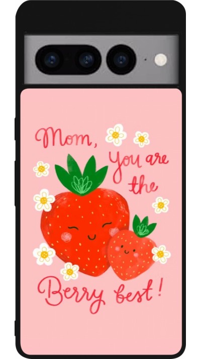 Google Pixel 7 Pro Case Hülle - Silikon schwarz Mom 2026 Berry best