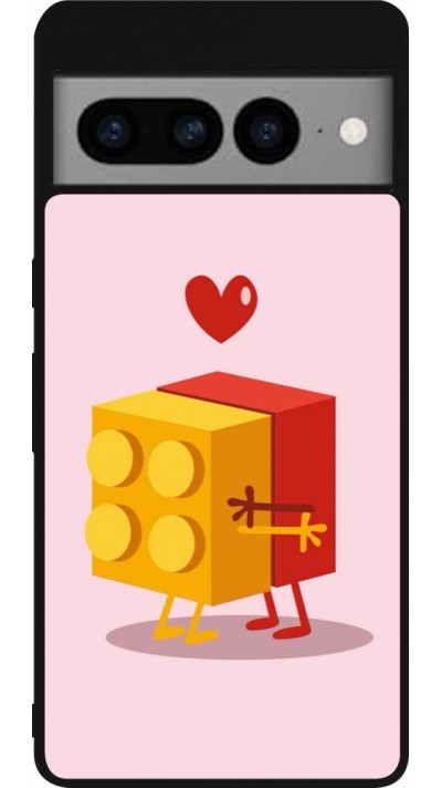 Google Pixel 7 Pro Case Hülle - Silikon schwarz Saint Valentines Day 26 Puzzle