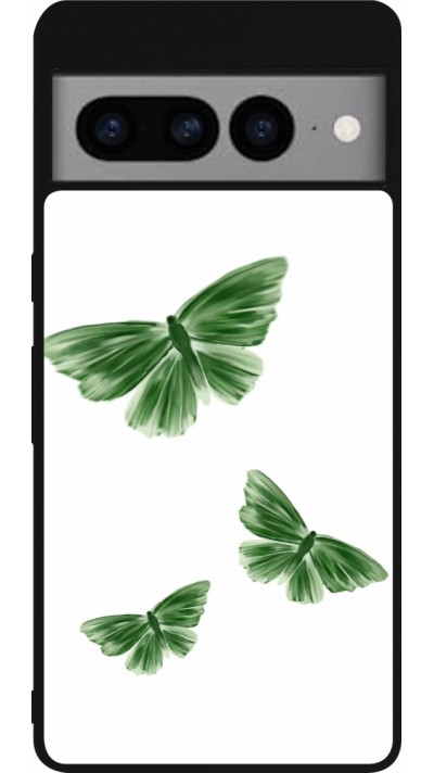 Google Pixel 7 Pro Case Hülle - Silikon schwarz Butterflies Spring 2026