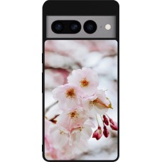 Google Pixel 7 Pro Case Hülle - Silikon schwarz Cherry tree Spring 2026