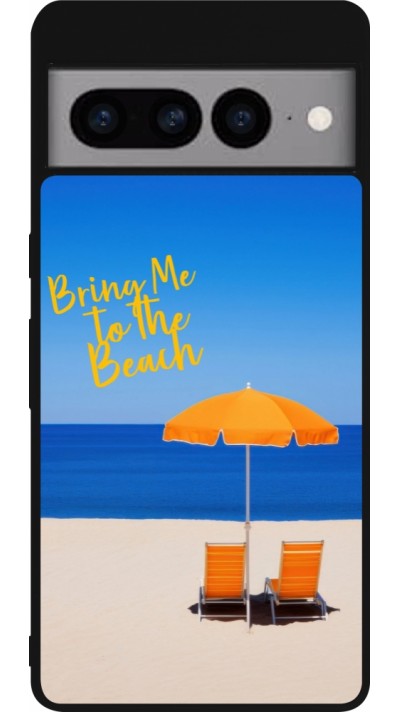 Coque Google Pixel 7 Pro - Silicone rigide noir Summer 2025 Bring me to the beach