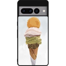 Coque Google Pixel 7 Pro - Silicone rigide noir Summer 2025 Cornet