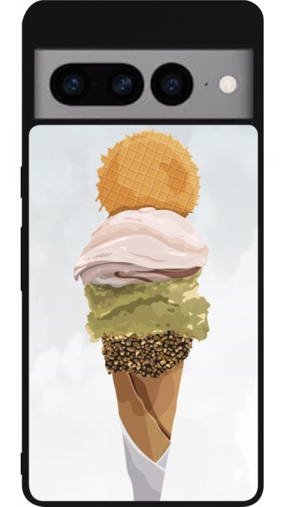 Coque Google Pixel 7 Pro - Silicone rigide noir Summer 2025 Cornet