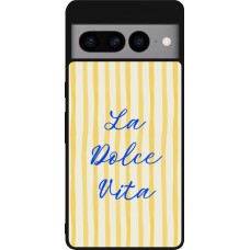 Google Pixel 7 Pro Case Hülle - Silikon schwarz The good life 2026