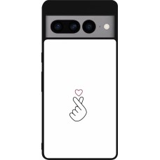 Google Pixel 7 Pro Case Hülle - Silikon schwarz Valentine 2024 heart by Millennials