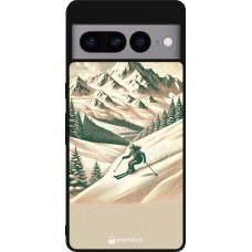 Google Pixel 7 Pro Case Hülle - Silikon schwarz Vintage Skiberg