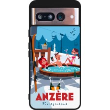 Google Pixel 8 Case Hülle - Silikon schwarz Anzère Mountain Jacuzzi