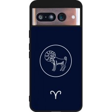 Google Pixel 8 Case Hülle - Silikon schwarz Astrologie Widder