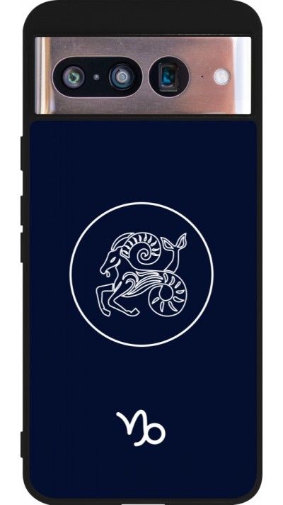 Google Pixel 8 Case Hülle - Silikon schwarz Astrologie Steinbock