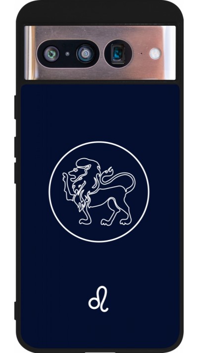 Google Pixel 8 Case Hülle - Silikon schwarz Astrologie Löwe