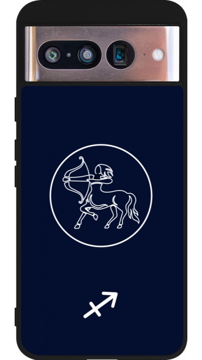 Google Pixel 8 Case Hülle - Silikon schwarz Astrologie Schütze