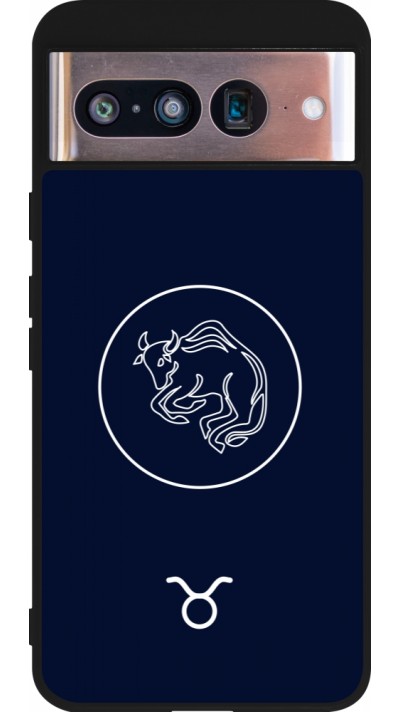 Google Pixel 8 Case Hülle - Silikon schwarz Astrologie Stier