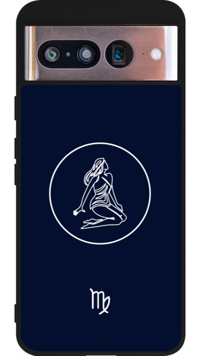 Google Pixel 8 Case Hülle - Silikon schwarz Astrologie Jungfrau
