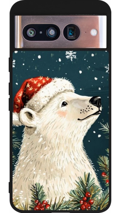 Google Pixel 8 Case Hülle - Silikon schwarz Christmas 25 Bear