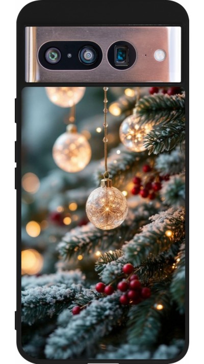 Google Pixel 8 Case Hülle - Silikon schwarz Christmas 25 Xmas Decorated Tree