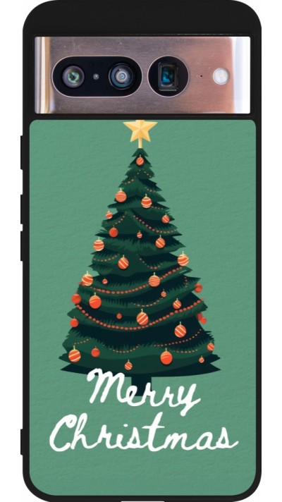 Google Pixel 8 Case Hülle - Silikon schwarz Christmas 25 Xmas Tree