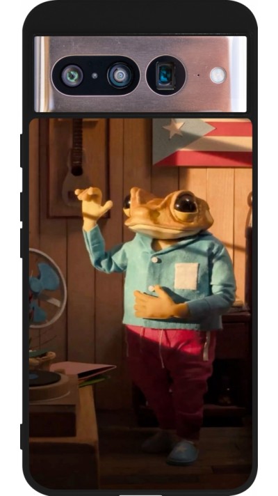Google Pixel 8 Case Hülle - Silikon schwarz Dancing frog DTMF