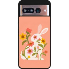 Google Pixel 8 Case Hülle - Silikon schwarz Easter 2026 Rabbit collage