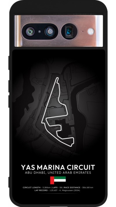 Google Pixel 8 Case Hülle - Silikon schwarz F1 Track 2025 Abu Dhabi