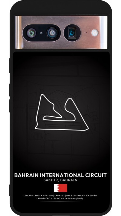 Google Pixel 8 Case Hülle - Silikon schwarz F1 Track 2025 Bahrain