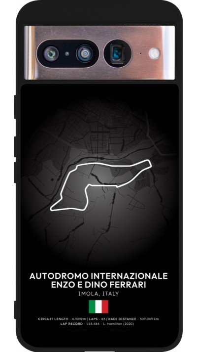 Google Pixel 8 Case Hülle - Silikon schwarz F1 Track 2025 Emilia-Rogmana