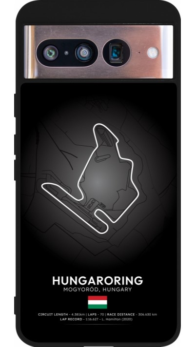 Google Pixel 8 Case Hülle - Silikon schwarz F1 Track 2025 Hungary