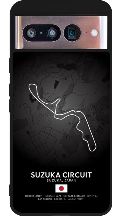 Google Pixel 8 Case Hülle - Silikon schwarz F1 Track 2025 Japan