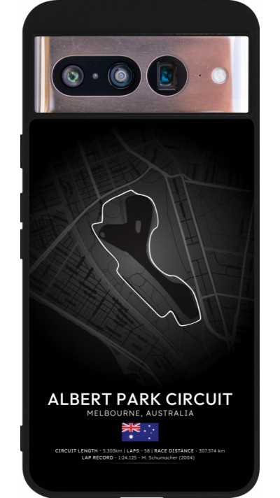 Google Pixel 8 Case Hülle - Silikon schwarz F1 Track 2025 Melbourne