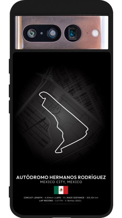 Google Pixel 8 Case Hülle - Silikon schwarz F1 Track 2025 Mexico