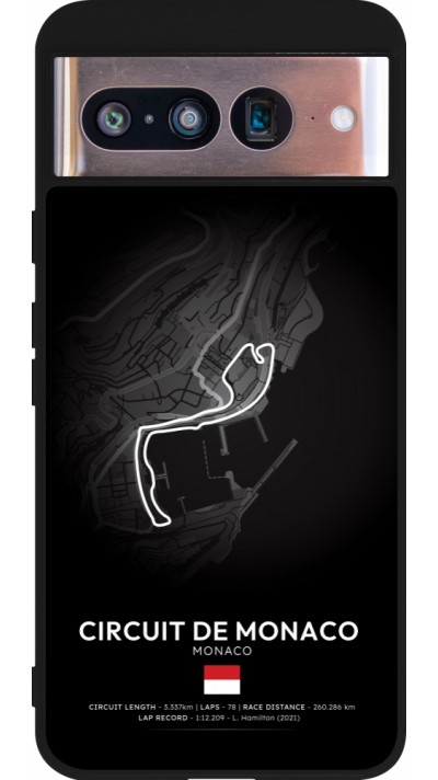 Google Pixel 8 Case Hülle - Silikon schwarz F1 Track 2025 Monaco