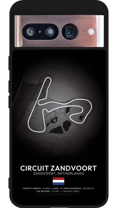 Google Pixel 8 Case Hülle - Silikon schwarz F1 Track 2025 Netherlands