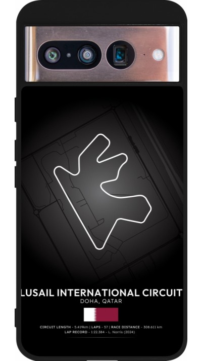 Google Pixel 8 Case Hülle - Silikon schwarz F1 Track 2025 Qatar