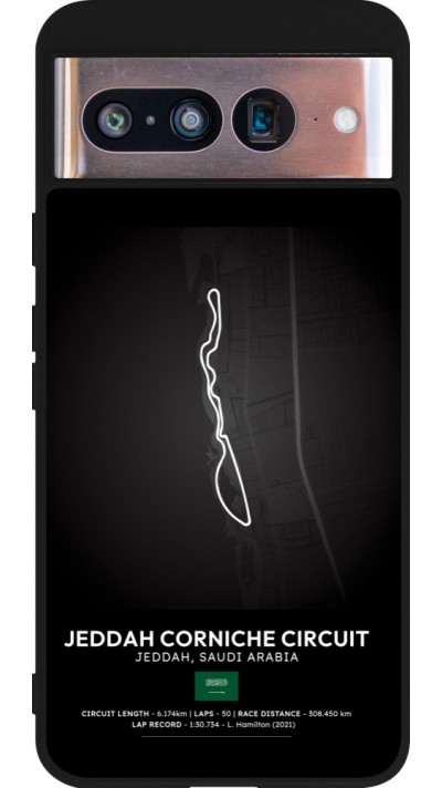 Google Pixel 8 Case Hülle - Silikon schwarz F1 Track 2025 Saudi Arabia