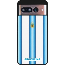 Google Pixel 8 Case Hülle - Silikon schwarz Argentinien 2026 personalisierbares Fussballtrikot