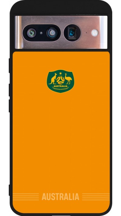 Google Pixel 8 Case Hülle - Silikon schwarz Australien 2026 personalisierbares Fussballtrikot