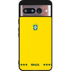 Google Pixel 8 Case Hülle - Silikon schwarz Brasilien 2026 personalisierbares Fussballtrikot